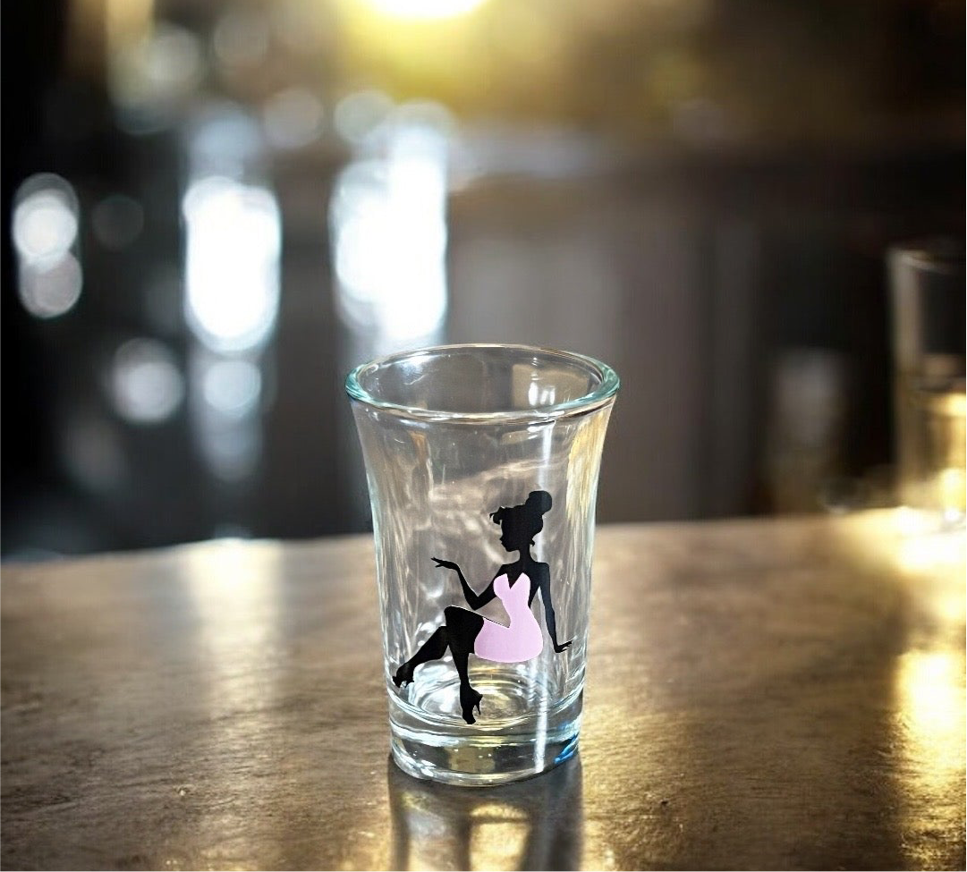 1.5 oz - Luxe Co. By M.E. - “ Glam Doll” Shot Glass