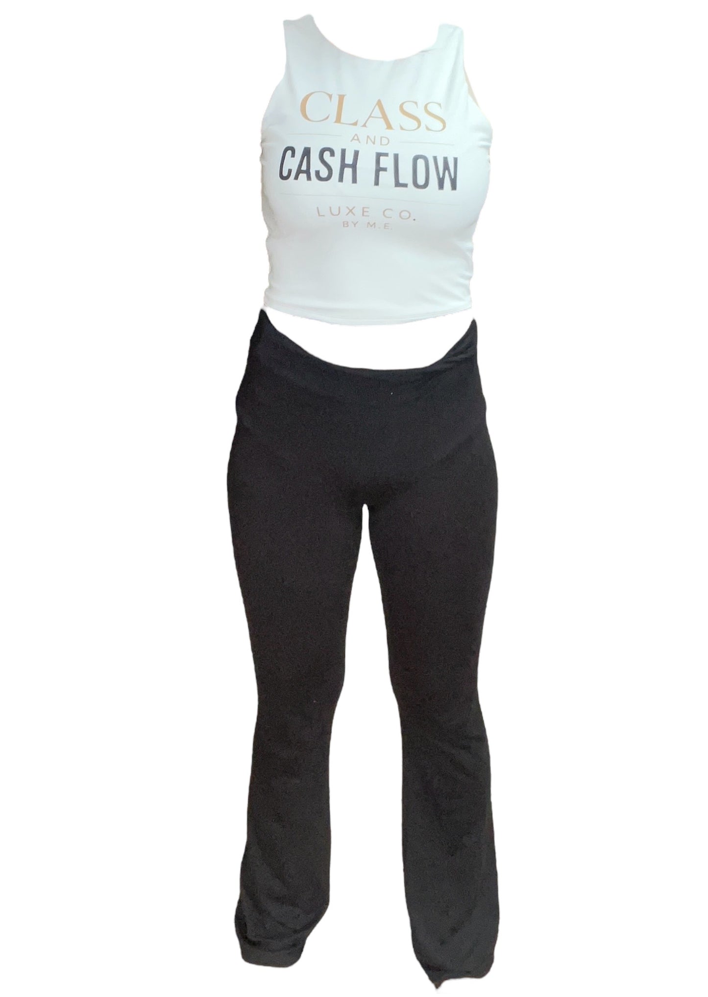 Luxe Co. By M.E. - “ Class and Cash Flow”- Crop Tee for Women