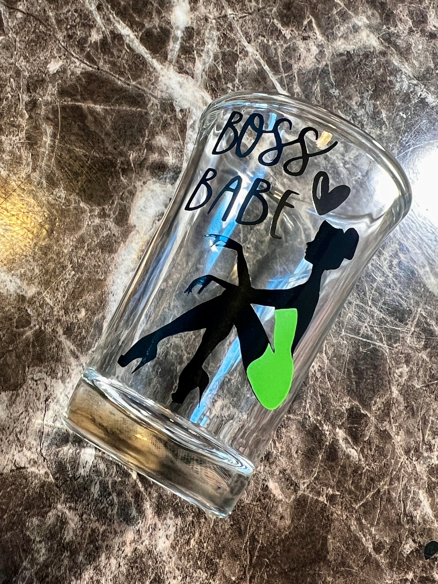 LuxeCoByME Shotglass - Boss Babe - Lightly COATED (Set of 2)
