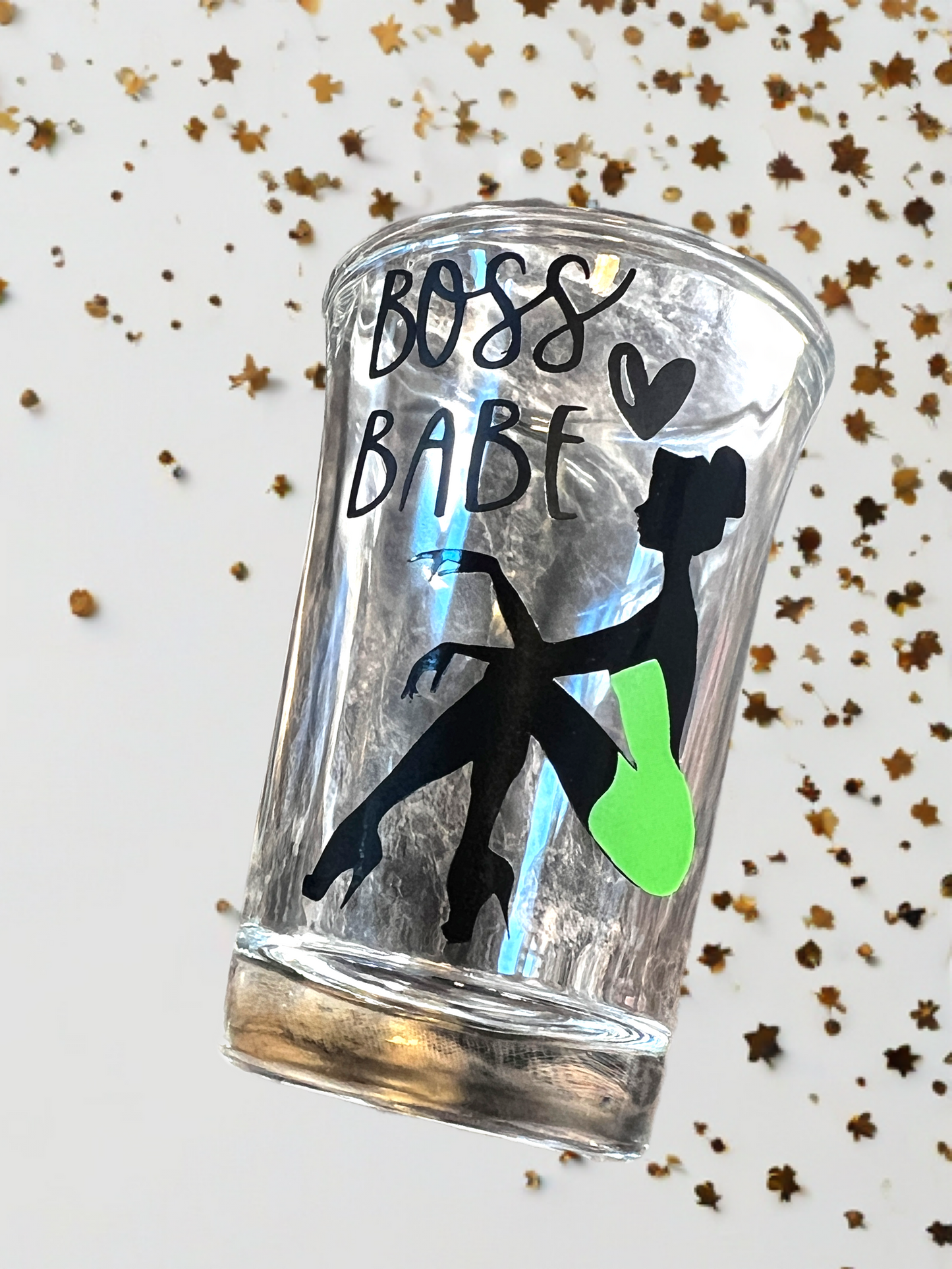 LuxeCoByME Shotglass - Boss Babe - Lightly COATED (Set of 2)
