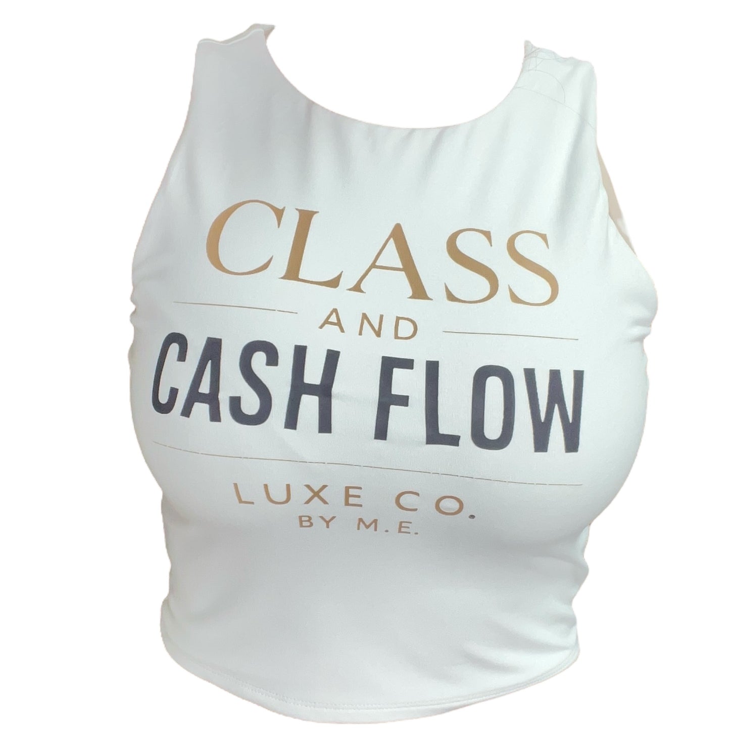 Luxe Co. By M.E. - “ Class and Cash Flow”- Crop Tee for Women