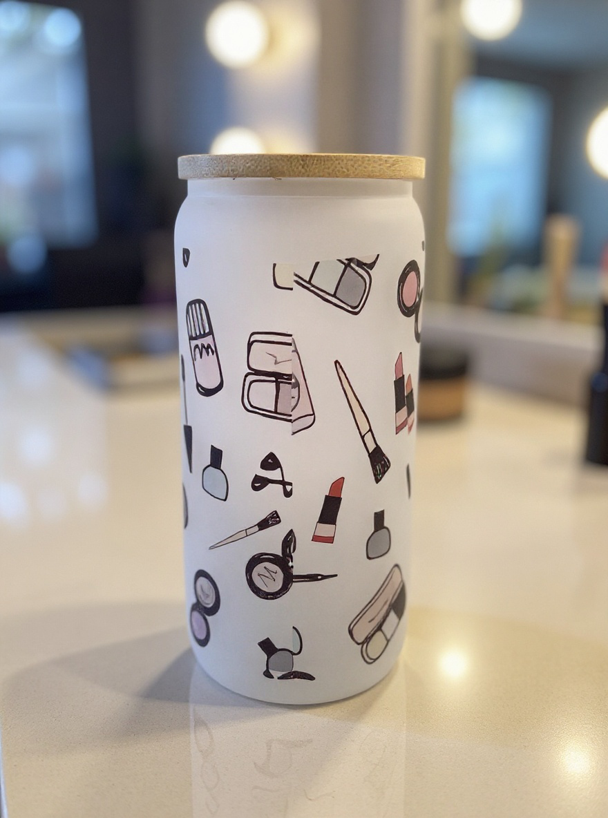 Luxe Co. By M.E. - 16oz Be As Bold As Your Lipstick – Luxe Frosted Glass Tumbler