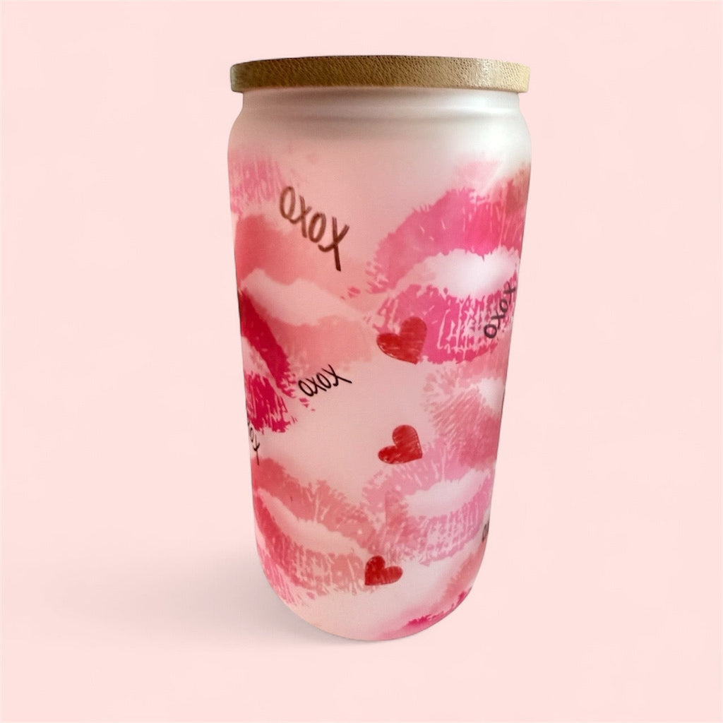 20 Oz - Luxe Co. By M.E. - “ XOXO” Glass Frosted Tumbler