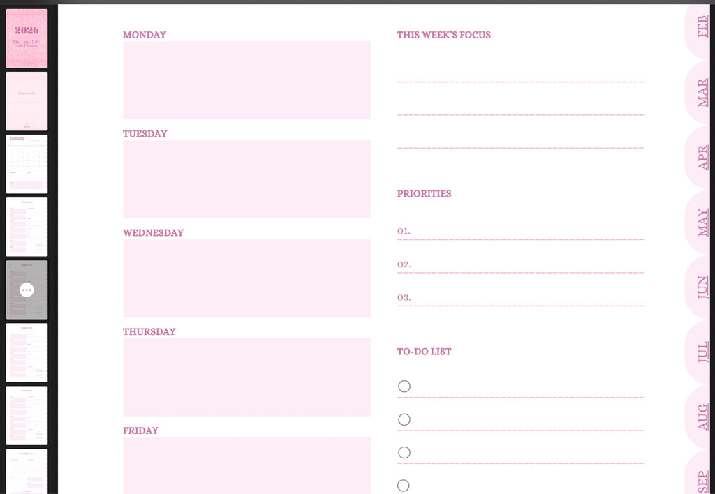 2026 Luxe Life Daily Planner - Digital or Printable Planner