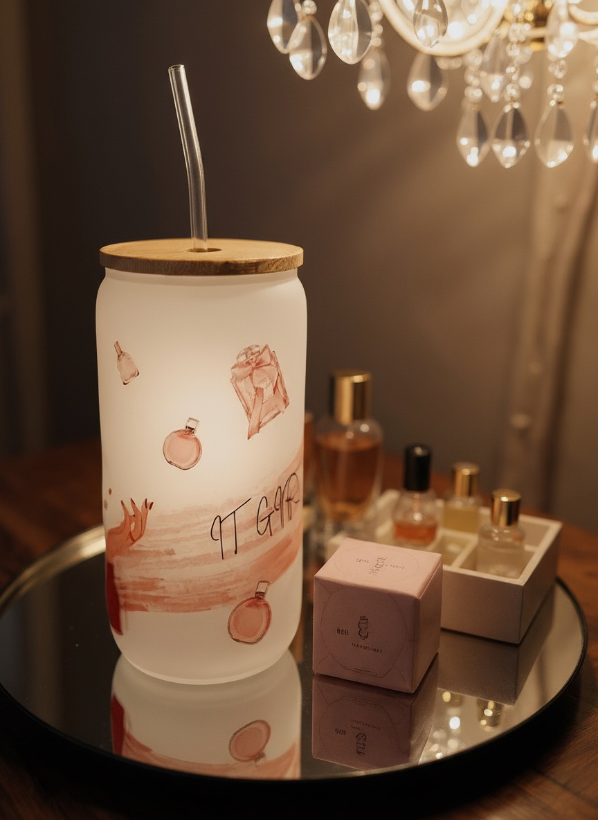 Luxe Co. By M.E. - 16oz - It Girl – Luxe Frosted Glass Tumbler