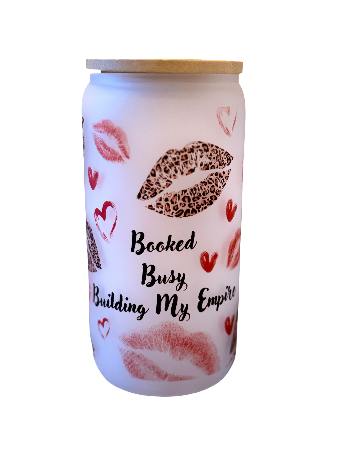 Luxe Co. By M.E. - 16oz Booked, Busy & Building My Empire – Luxe Frosted Tumbler