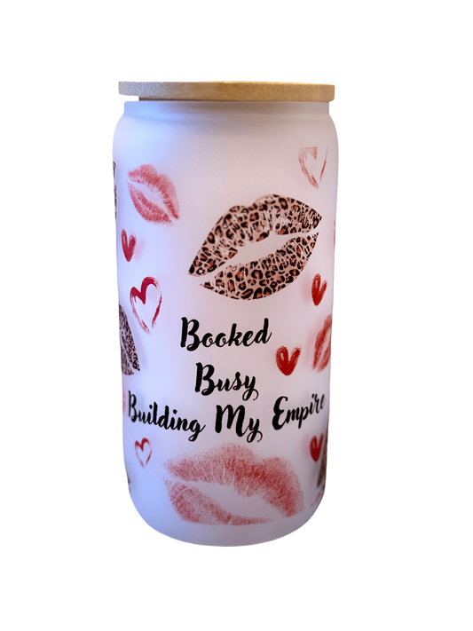 Luxe Co. By M.E. - 16oz Booked, Busy & Building My Empire – Luxe Frosted Tumbler