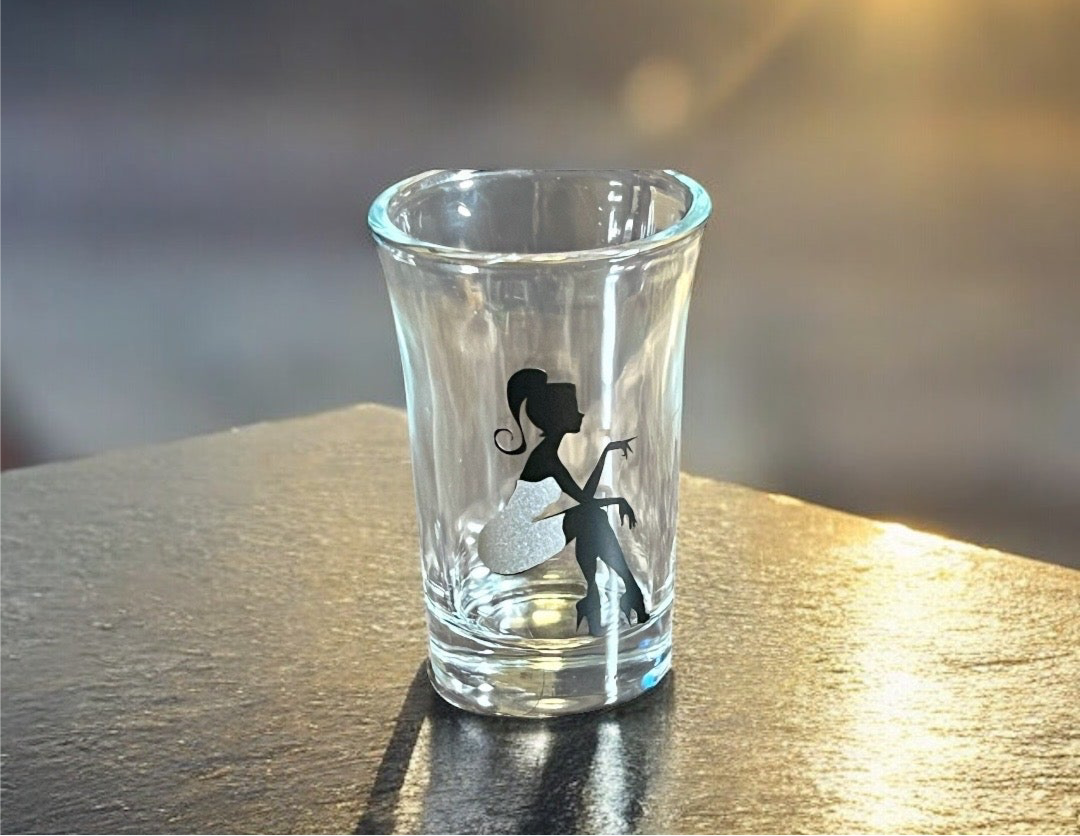 1.5 Oz - Luxe Co. by M.E. - “Power In Heels” Shot Glass (Set of 2)