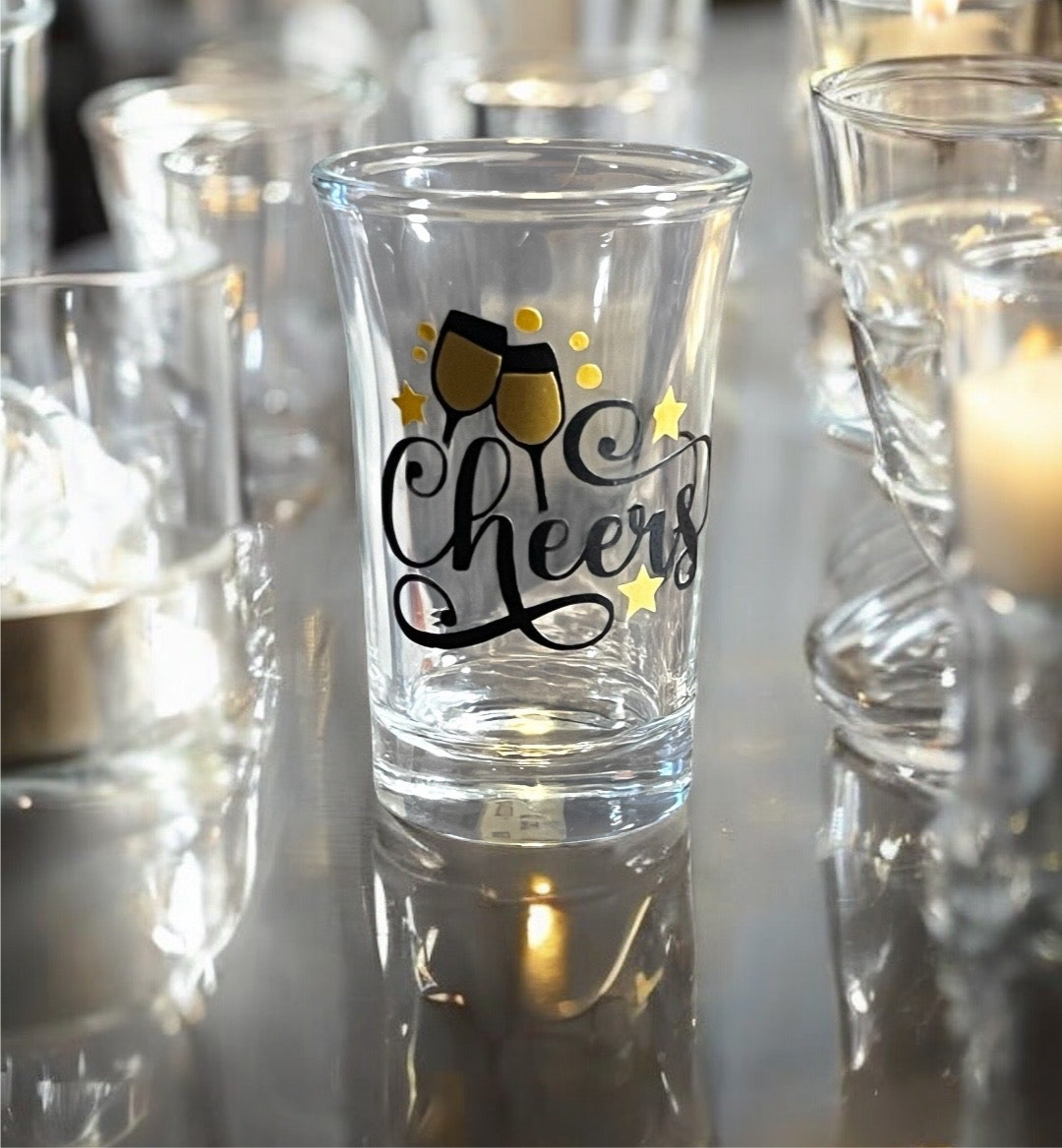1.5 oz Luxe Co. By M.E. - Cheers Shot Glass
