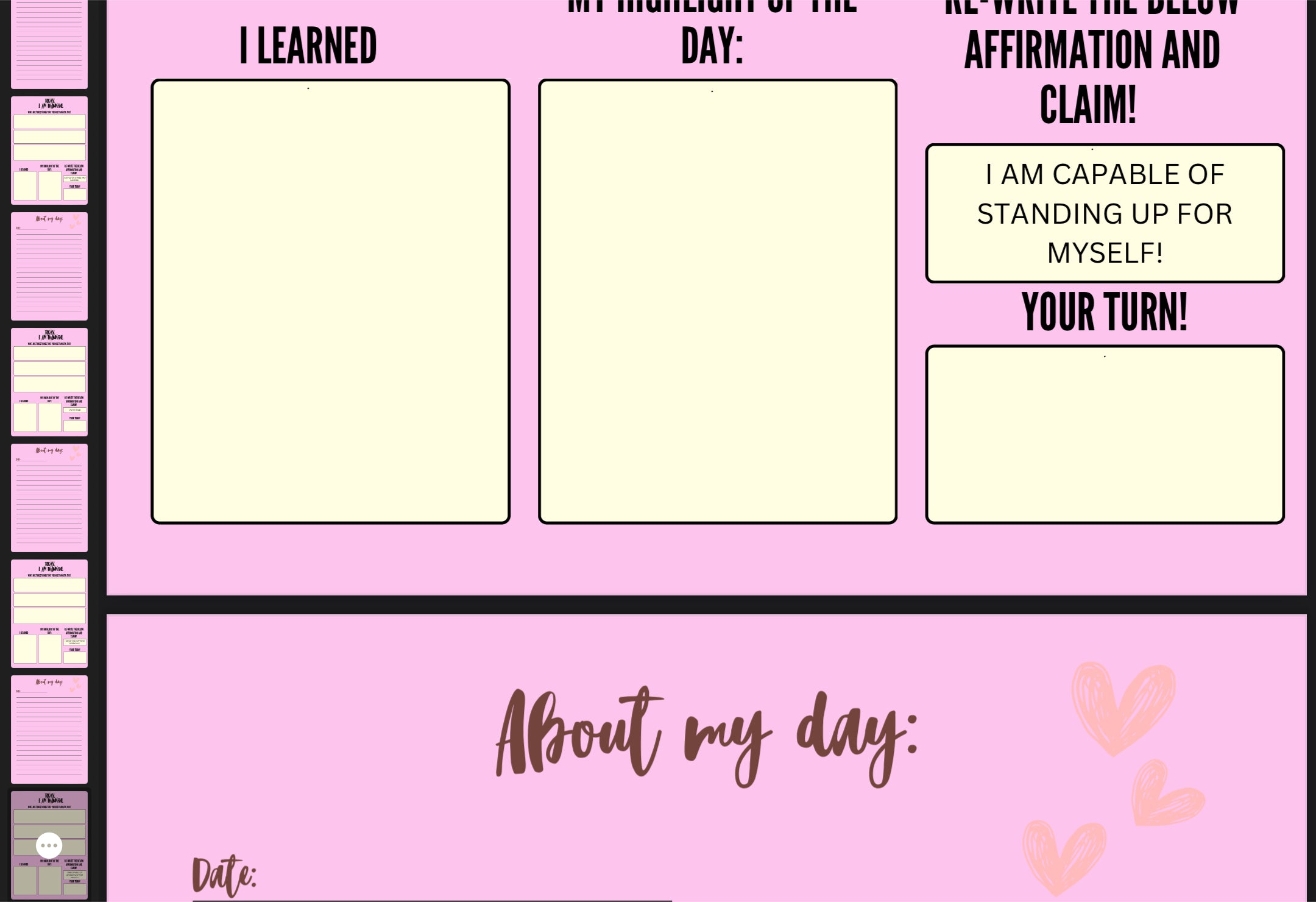 I am Thankful - Gratitude Journal with Affirmative Prompts