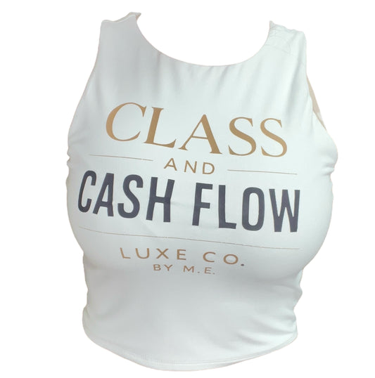 Luxe Co. By M.E. - “ Class and Cash Flow”- Crop Tee for Women