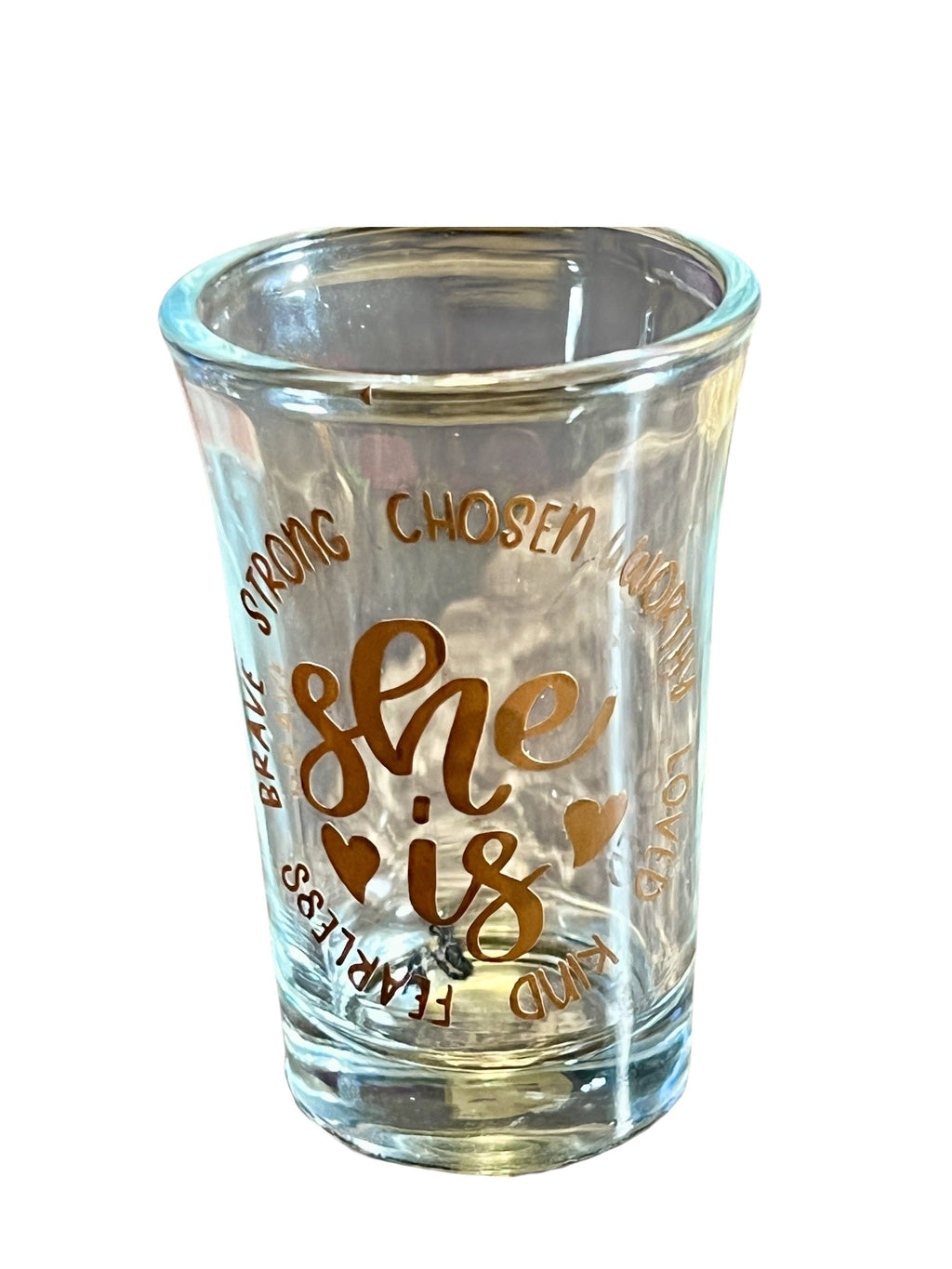 1.5 Oz - Luxe Co. By M.E. - “She Is” Shot Glass (Set of 2)