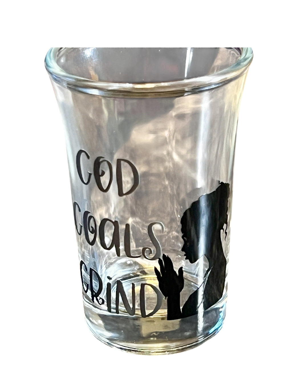 1.5 oz - Luxe Co. By M.E. - God, Goals, Grind Shot Glasses (Set of 2)